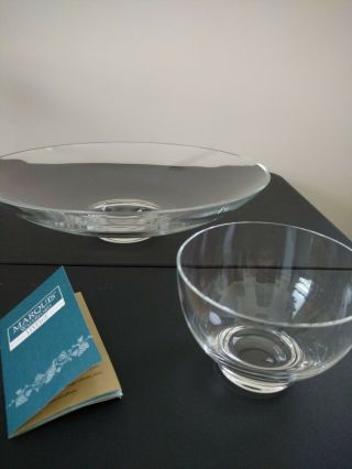 Marquis by Waterford Fine Glassware Vintage Chip and Dip Bowl Set 5