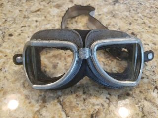 Old School Vintage Climax Motorcycle Riding Goggles Made In Spain
