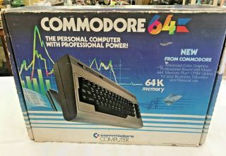 Commodore 64 Personal Computer Pc 64k Power Supply With Box Powers On
