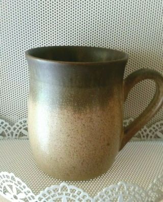 Denby 3 3/4 " Romany Brown Coffee Mug England Vintage Drip Look Last One Availab