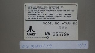 Atari 800 48K Computer With Matching 810 Disk Drive,  and - - - - 6