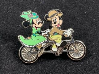 Disney Pin - Mickey Minnie Mouse - Vintage Tandem Bicycle Built For Two