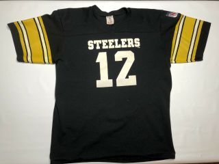 Pittsburgh Steelers Jersey Vintage 70s 80s Rawlings Nfl Terry Bradshaw L 12