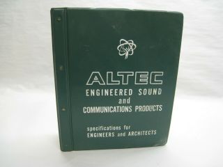 Vintage Altec Lansing Dealer Binder Point Of Sales Material Brochure Literature