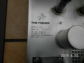 Fisher x - 100 tube amplifier 7