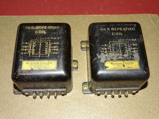 Pair,  Western Electric 64k Rep Repeating Transformers,  1920s,  For Tube Amplifier