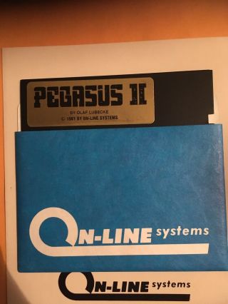 Pegasys II,  Apple II,  White Folder 1st Release,  Sierra/On - Line Systems 5
