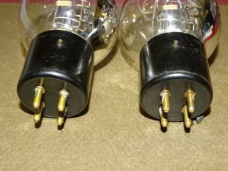 Pair,  Western Electric 101D Tennis Ball Radio/Audio Tubes,  Strong on Amplitrex 5