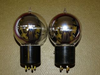 Pair,  Western Electric 101D Tennis Ball Radio/Audio Tubes,  Strong on Amplitrex 6