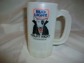 Vintage Spuds Mackenzie Fright Night Bud Light Plastic Beer Mug Cup Glows