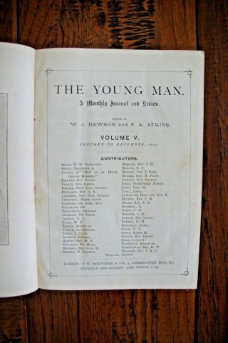 1891 Young Man Mag - Spurgeon,  F.  B.  Meyer,  Joseph Parker,  Keswick,  Sermons 5