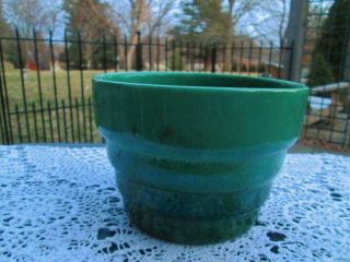 Vintage Mid Century Modern Beehive Haeger Pottery Planter Green Drip Glaze 3789 2