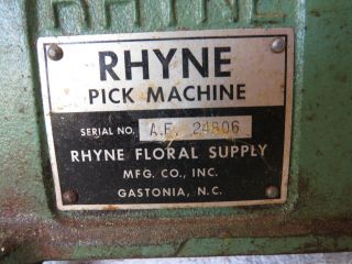 Vintage RHYNE Pick Machine Floral Stem Crimp Machine FAST SHIP 2