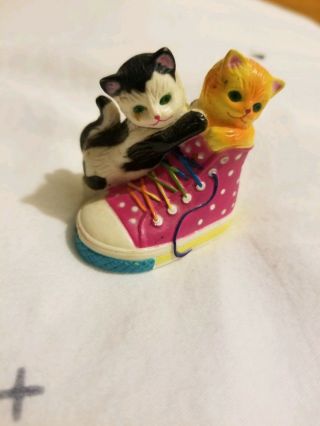 Rare Vintage Lisa Frank Kittens In Shoe Mini Pvc Figure Cake Topper
