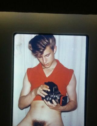 Vintage 35mm Slide Totally Nude Man Gay Male Model Edited For Display 11 Omg