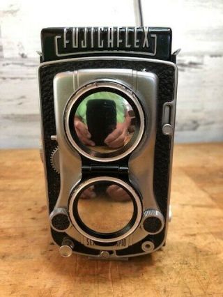 Fuji Fujicaflex Tlr 120 Film Camera Fujinar 8.  9cm F2.  8