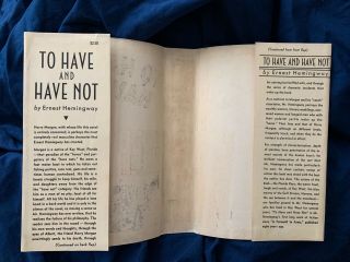 TO HAVE AND HAVE NOT Ernest Hemingway 1937 First Edition 4