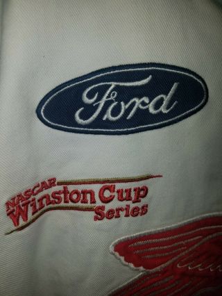 Vintage 90 ' s NASCAR CHASE Jeremy Mayfield 12 Ford Mobil 1 Racing Jacket Size XL 5
