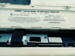 Radio Shack TRS - 80 Model 4 P Portable Computer Tandy Corporation 7