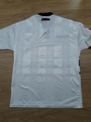 Retro Vintage manchester united shirt Sharp View cam 90s White Size M VERY GOOD 6
