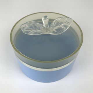 Vintage Revlon Charlie Perfumed Dusting Powder Container Empty Blue Vanity Decor