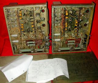 US Signal Corps Western Electric 6L6 6SL7 Tube 115 - 230V Power Amplifiers [Pair] 11