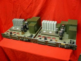 US Signal Corps Western Electric 6L6 6SL7 Tube 115 - 230V Power Amplifiers [Pair] 12