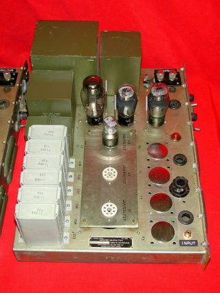 US Signal Corps Western Electric 6L6 6SL7 Tube 115 - 230V Power Amplifiers [Pair] 4
