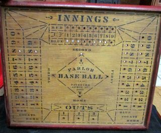 Vintage 1903 Parlor Baseball Wooden Peg Board Game - 12 " X 15 "