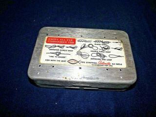Vintage Perrine Aluminum Fly Fishing Lure Box