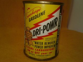 Vintage 1950s Dri - Powr Advertising Oil Can Tin Squirrel Bank Wynoil Azusa Ca (13