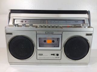 Vintage Sony Cfs - 45 Fm/am Stereo Cassette - Corder Ghetto Blaster Boom Box