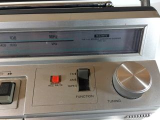 Vintage Sony CFS - 45 FM/AM Stereo Cassette - Corder Ghetto Blaster Boom Box 6