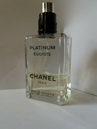 100 Authentic Rare Vintage Platinum Egoiste Chanel Edt Cologne 3.  4