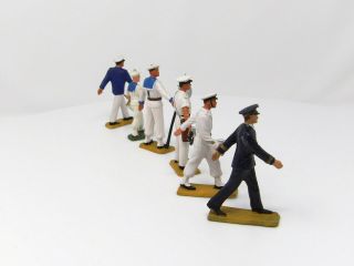 Vintage STARLUX Toy Soldiers.  French Sailors x 5 Plus French Air Force x 1.  VGC 4