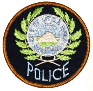 Little Rock Arkansas Ar Police Sheriff Patch City Seal Star Wreath Vintage 3.  5”