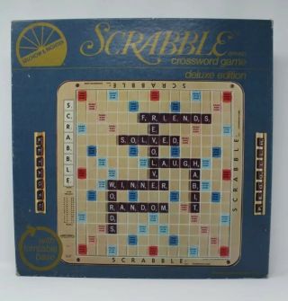 Vintage 1977 Selchow & Righter Scrabble Turntable Deluxe Edition Board Game