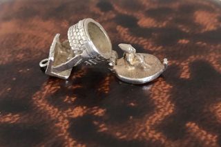 Vintage Sterling Silver Charm Pixie Wishing Well Opens For Bracelet (cb13)