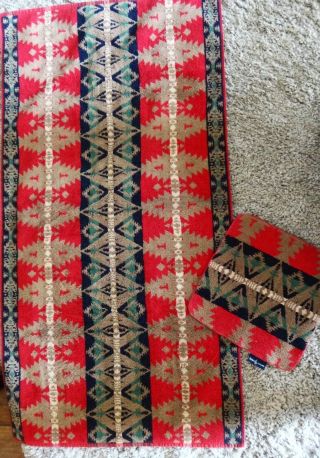 Vtg Ralph Lauren Southwestern Aztec Tribal Blanket Pattern Towel Set 2