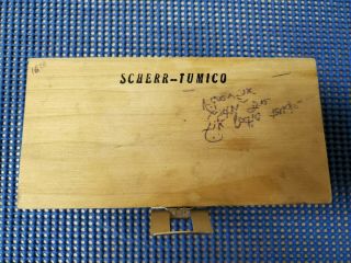 Scherr Tumico 0 - 2 " Micrometer And Wood Carrying Case,  Vintage