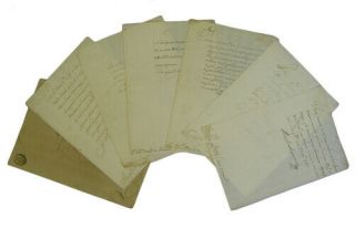 Group Of 7 Manuscript Documents Signed By Viceroys Of Colonial Peru.  1735 - 1824