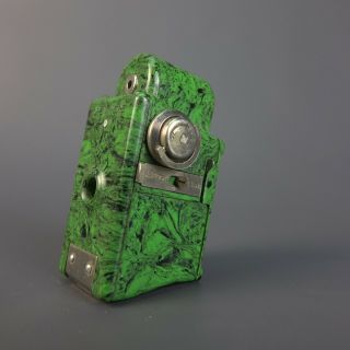 Coronet MIDGET Subminiature Camera Green/Black Bakelite 11