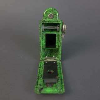 Coronet MIDGET Subminiature Camera Green/Black Bakelite 4