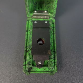 Coronet MIDGET Subminiature Camera Green/Black Bakelite 6