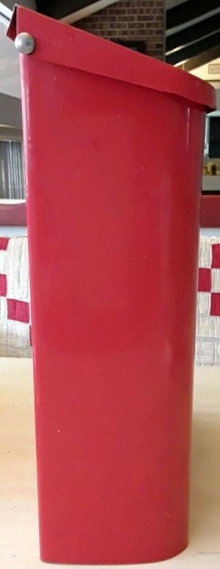 Vintage Red POST Metal Wall Mount Mailbox J - H Products MADE IN SWEDEN 6