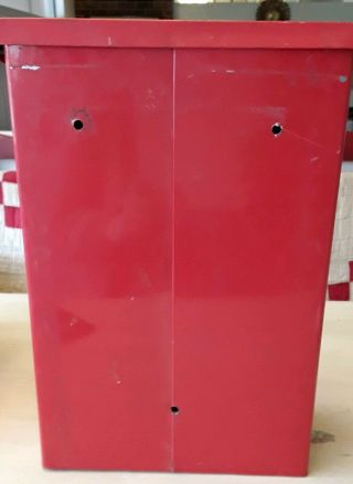 Vintage Red POST Metal Wall Mount Mailbox J - H Products MADE IN SWEDEN 7