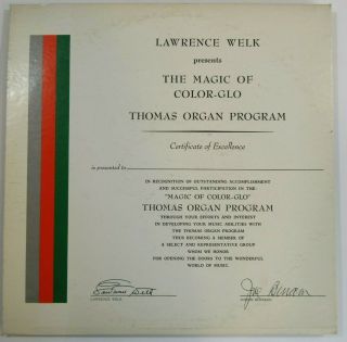 Vintage Vinyl Lp Lawrence Welk Presents Magic Of Color - Glo Thomas Organ Program