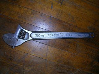 Vintage Usa Craftsman 9 44662 15 Inch Adjustable Wrench 380mm Great Tool