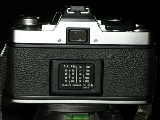 Vintage Minolta XG - M 35mm SLR Camera with 2 Lenses,  Flash and Case 5