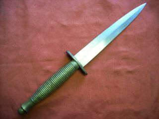 Vintage Unknown Fairbairn - Sykes Sword Commando Dagger Knife Brass